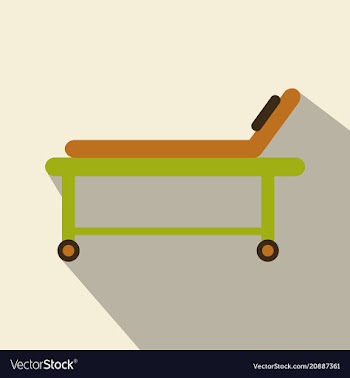 Hospital bed icon frame design vector image