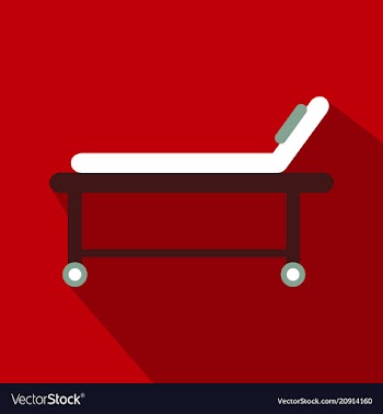Hospital bed icon frame design vector image