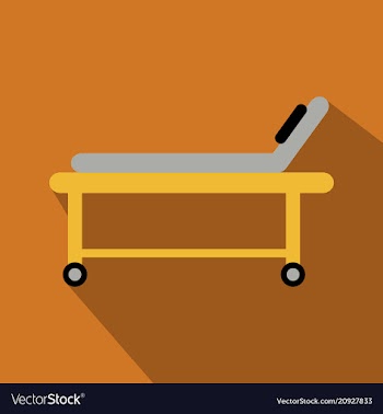 Hospital bed icon frame design vector image