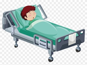 Hospital Bed Patient Clip Art - Cartoon Boy In Hospital Bed