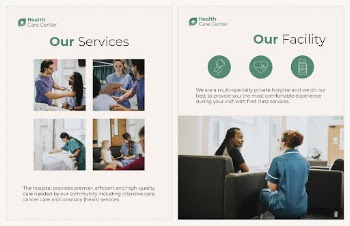 Hospital information flyer template, healthcare | Free PSD - rawpixel