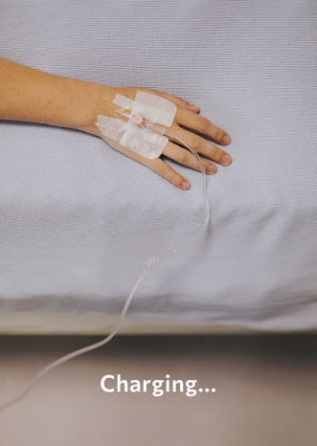 Hospital patient poster template, charging | Free Vector Template - rawpixel