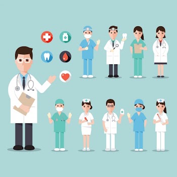 Hospital workers Free Vector