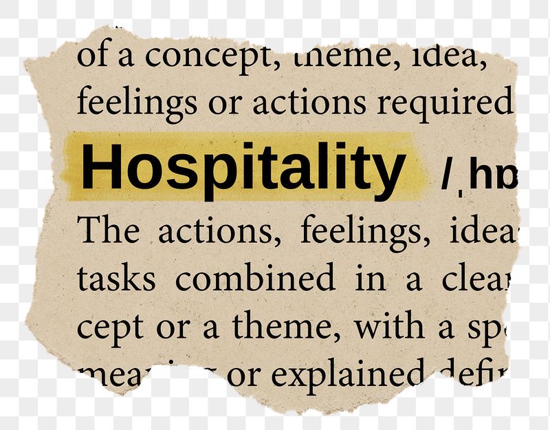 Hospitality png word sticker, torn | Free PNG - rawpixel