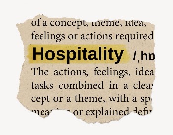 Hospitality ripped dictionary, editable word | Free PSD - rawpixel