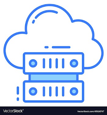 hosting icon for graphic and web design