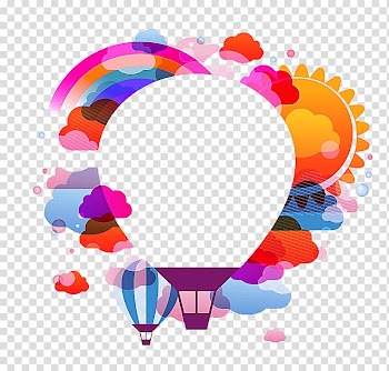 Hot air balloon and sun , Hot air balloon Flight , Hot air balloon transparent background PNG clipart