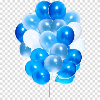 Hot air balloon Birthday Blue , balloon transparent background PNG clipart