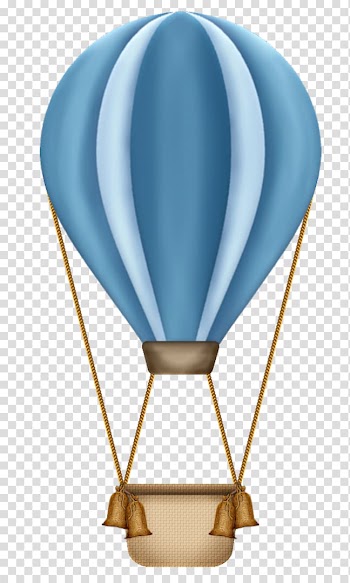 Hot air balloon Blue , balloon transparent background PNG clipart