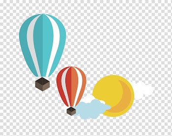 Hot air balloon , Cartoon color hot air balloon transparent background PNG clipart