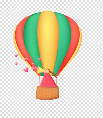 Hot air balloon, Cartoon hot air balloon transparent background PNG clipart
