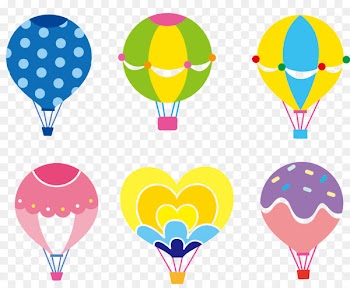 Hot air balloon - Colored cartoon hot air balloon element 