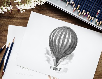 Hot Air Balloon Drawing