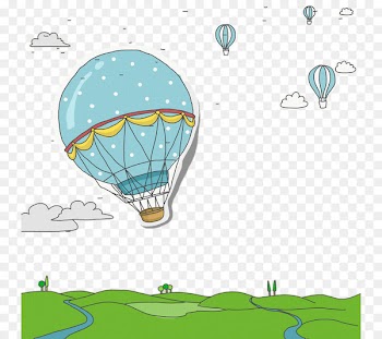 Hot air balloon Drawing - Hand-drawn cartoon hot air balloon 