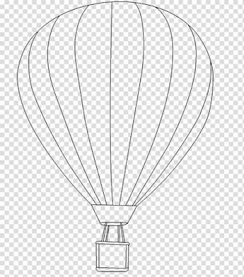 Hot air balloon , Drawing Hot air balloon Line art Circle, hawaii transparent background PNG clipart