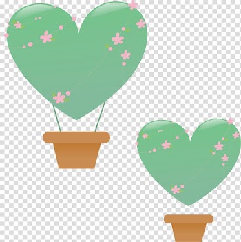 Hot air balloon Euclidean Heart, Hot air balloon element transparent background PNG clipart