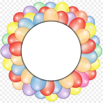 Hot air balloon festival Birthday Party - circle frame 