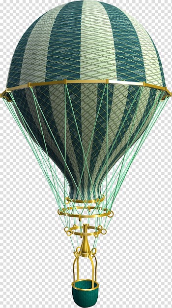 Hot air balloon Flight Aerostat, Green mesh hot air balloon material free to pull transparent background PNG clipart