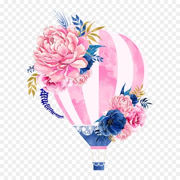 Hot air balloon Flower Clip art - Hot air balloon flowers 