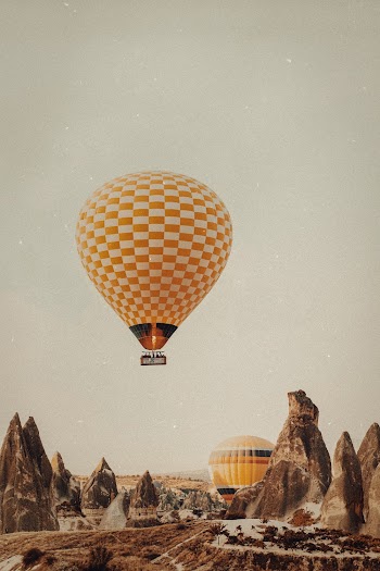 Hot Air Balloon Flying on Air