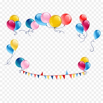 Hot air balloon Greeting card Party - Colored balloons 