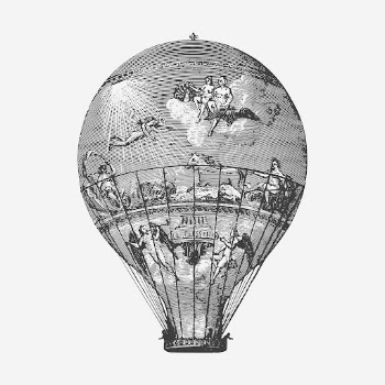 Hot air balloon hand drawn | Free Photo - rawpixel