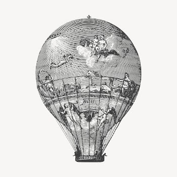 Hot air balloon hand drawn | Free Vector Illustration - rawpixel