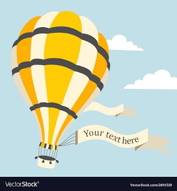  					Hot air balloon on the sky vector image														
