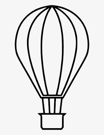 Hot Air Balloon Outline Png Clipart Download - Hot Air Balloon ...