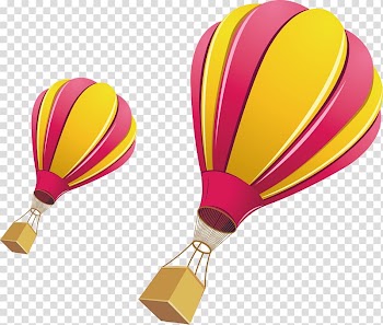 Hot air balloon Parachute, Hot air balloon element transparent background PNG clipart