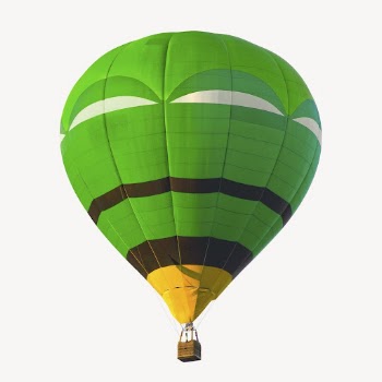 Hot air balloon sticker, travel | Free PSD - rawpixel