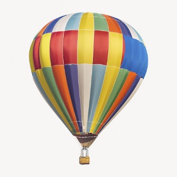 Hot air balloon sticker, travel | Free PSD - rawpixel