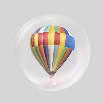 Hot air balloon sticker, vehicle | Free PSD - rawpixel