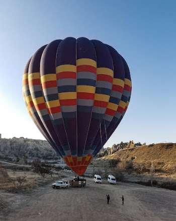 Hot Air Balloon under the Blue Sky