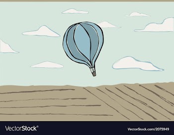  					Hot air balloon vector image														