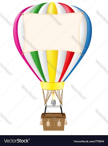 Hot air balloon vector image