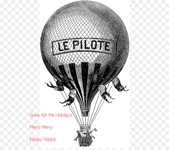 Hot air balloon Wedding invitation Gift Black and white - balloon 