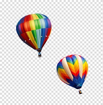 Hot air ballooning , Color hot air balloon decorative pattern transparent background PNG clipart