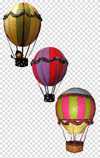 Hot air ballooning Flight Toy, Retro toys hot air balloon material transparent background PNG clipart