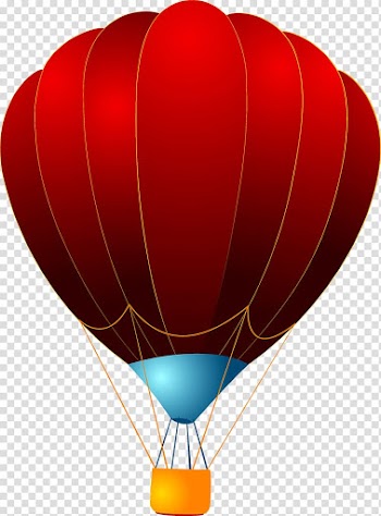 Hot air ballooning Red, Red hot air balloon transparent background PNG clipart