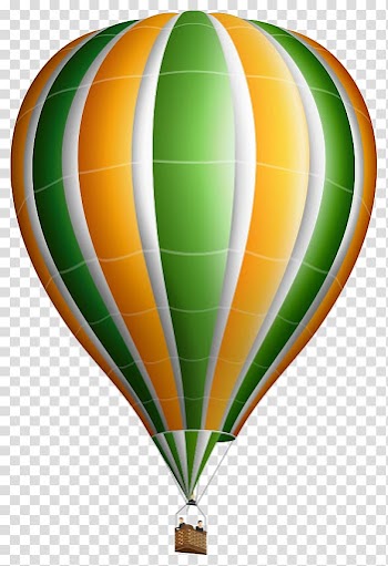 Hot air ballooning, Simulation of yellow and green hot air balloon transparent background PNG clipart