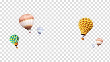 Hot air ballooning, Yellow hot air balloon transparent background PNG clipart