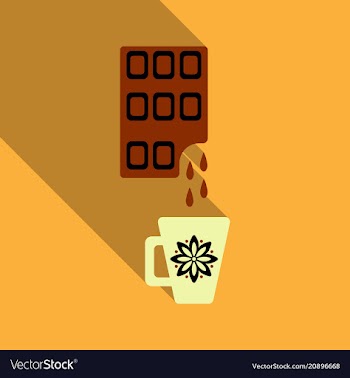 Hot chocolate cup vector image