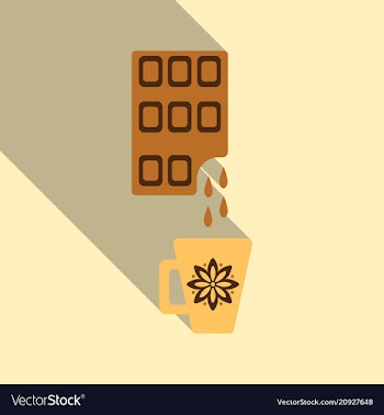 Hot chocolate cup vector image