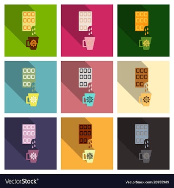 Hot chocolate cup vector image