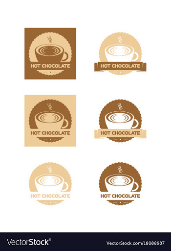 Hot chocolate logo vector image