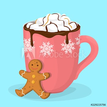 Hot chocolate or cacao in red cup