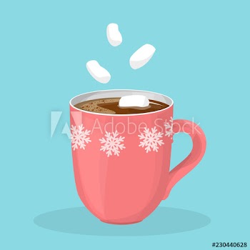 Hot chocolate or cacao in red cup