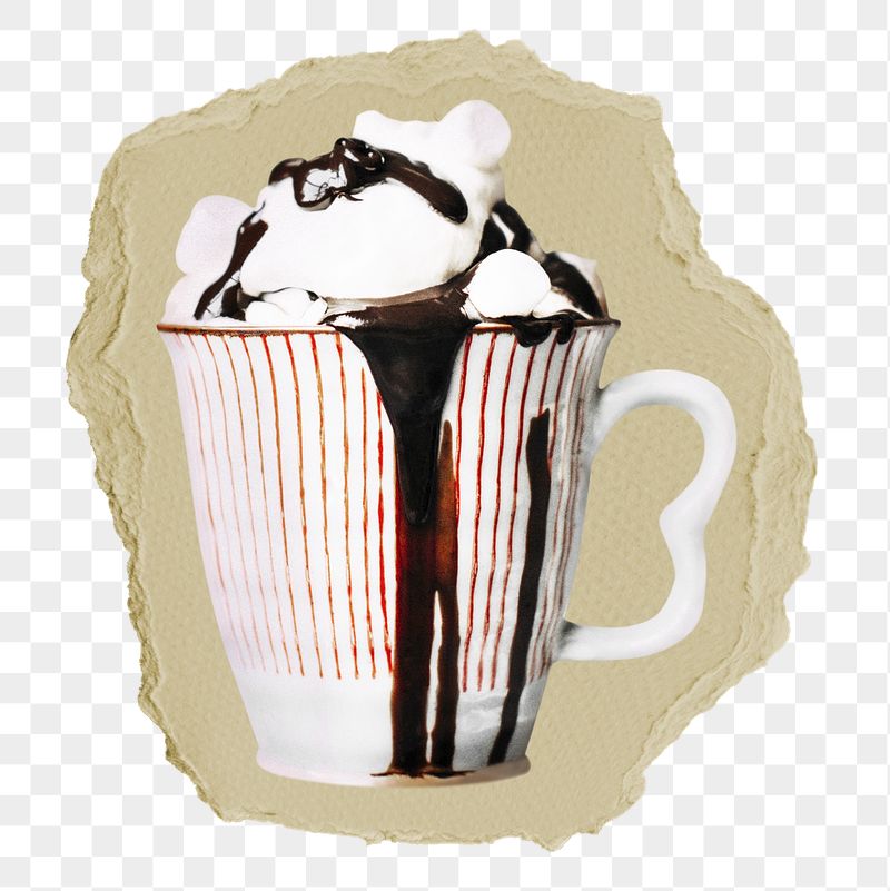 Hot chocolate png ripped paper | Free PNG - rawpixel