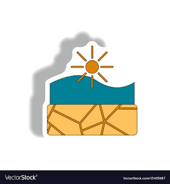 Hot climate affects evaporation of water drought vector image